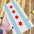 thumbnail image 5 of Yehwow Chicago State Flag With Four Star Metal Car Plate Decorative Aluminum License Plate Tag Sign, 5 of 5