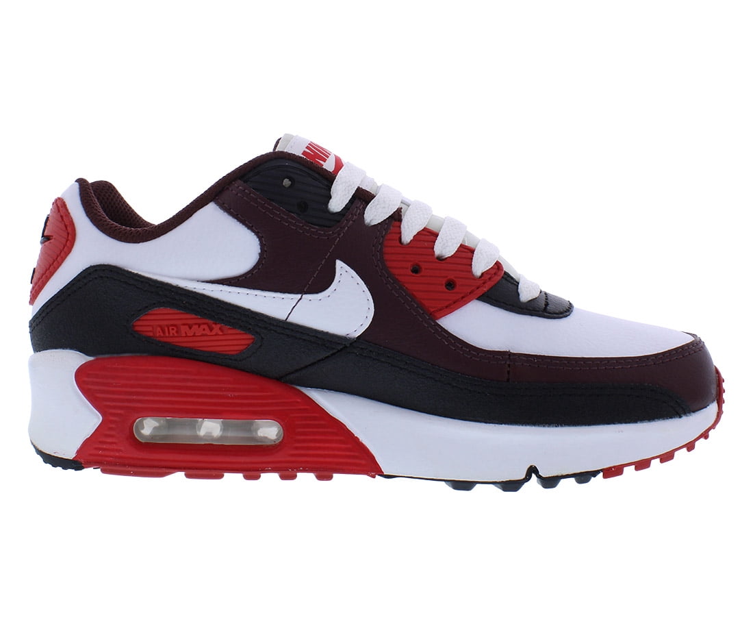 Nike Air Max 90 GS Boys Shoes Size 4.5, Color: Burgundy Crush/White/Black