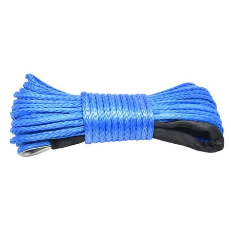 

Famure Synthetic Winch Rope-Trailer Winch Rope with Hook Towing Rope for ATV UTV Truck Boat 7700Lbs 3 Colors