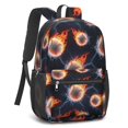 thumbnail image 2 of Baseballs Flames Pattern 17" School Backpacks for Teens,Waterproof Oxford Fabric,S-Shape Padded Straps for School,Travel,Hiking,Camping, 2 of 6