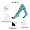 thumbnail image 5 of Lsque Starfish Pattern Sport Compression Socks for Men & Women 15-20 mmHg Knee High Nurse Pregnant Running Medical and Travel Athletic, 5 of 6