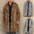 thumbnail image 6 of guisaled Faux Fur Coat Men, Mens Faux Fur Jackets Vintage Classic Trench Coat Jacket Open Front Lapel Fluffy Long Winter Coats, 6 of 7