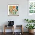 thumbnail image 3 of Art.com Summer Orange Floral Art Print by Farida Zaman, Brown Frame Wall Art, 29" x 29", 3 of 5