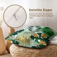 thumbnail image 4 of Tropical Green Leaf Throw Pillow Covers 18x18 Inch Set of 2 Palm Leaves Couch Pillow Case Summer Outdoor Decorative Pillowcase for Patio Bedroom Living Room, 4 of 8