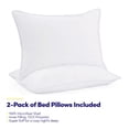 thumbnail image 4 of 7PC Campus Ready Dorm Twin XL Bedding Bundle, Solid Comforter, Down Alternative Bed Pillows and Sheet Set - Gray, 4 of 6