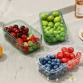thumbnail image 6 of YIKA Tupperware Container Kitchen Refrigerator Rectangular Fresh-keeping Box Microwave Plastic Lunch Box Food Lunch Box Fruit Storage Sealed Box Kitchen Storage B, 6 of 7