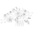 thumbnail image 1 of KAKOWELY bridal hair accessory Rhinestone Hair Comb Bridal Jewelry Bridal Hair Insert Decor Wedding Hair Accessory Floral Hair Comb Rhinestone Design Head Decor, 1 of 5