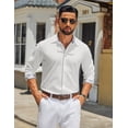 thumbnail image 5 of COOFANDY Mens Casual Shirts Long Sleeve Button Down Shirt Untucked Dress Shirts for Men, 5 of 6