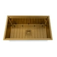 thumbnail image 4 of Strictly Sinks Undermount Workstation Kitchen Sink – 32 Inch 16 Gauge Hexagon Texture Gold Sink, 4 of 10