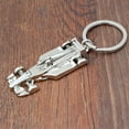 thumbnail image 2 of 3pcs Mini Racing Car Shape Keychains Creative Key Holder Stylish Key Ring Key Decoration Small Gift for Men Women Silver, 2 of 8