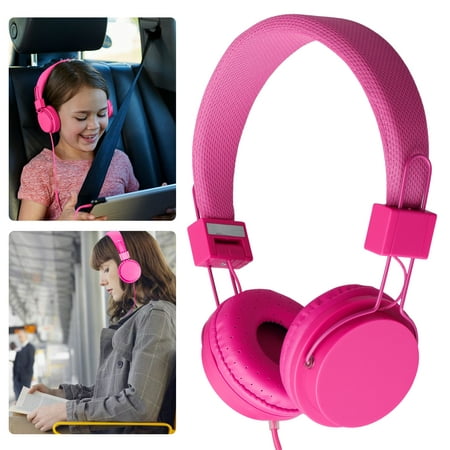 EEEKit Kids Over Wired Ear Headphone, School Child Foldable Corded On Ear Headsets Earphones with Microphone for Samsung Tablet and Other