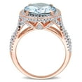 thumbnail image 4 of Everly Women's Aquamarine 14k Rose Gold Ring, 4 of 8
