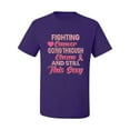 thumbnail image 2 of Wild Bobby, Fighting Cancer And Still Sexy, Breast Cancer Awareness, Men Graphic Tee, Purple, Small, 2 of 5