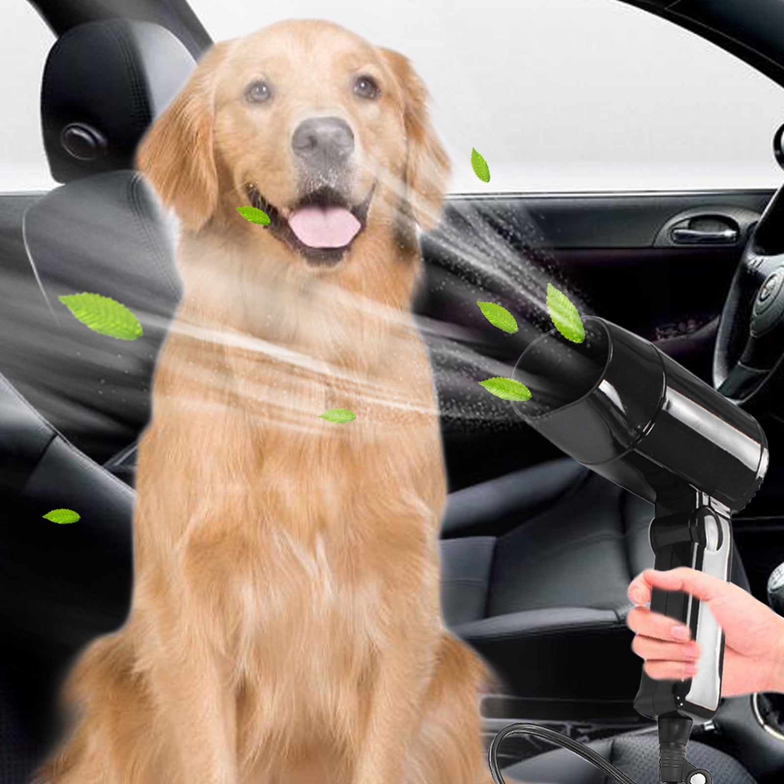 Car Hair Dryer, High Power 12V Handheld Blower, Foldable Portable RV Travel Dryer for Wet Hair Quick Dry Low Noise