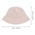thumbnail image 2 of 1 sombrero de cubo tejido de paja para mujer, cálido y de invierno para exteriores., 2 of 6