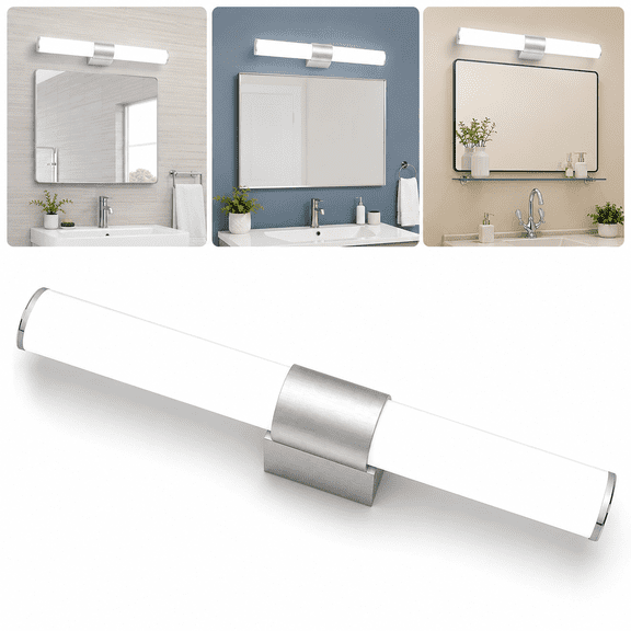 22W LED Bathroom Vanity Light Bar 21.5 Inch Waterproof Mirror Front Lamp Wall Mounted Stainless Steel Acrylic Makeup Light Cool White 6000K for Bathroom Powder Room Hotel Decor