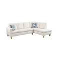 thumbnail image 2 of Hommoo White Fannel 2-Piece Living Room Sofa Set, Modern Indoor L-shaped Sofa Set, Suitable for Apartments, Offices, White (No Ottoman), 2 of 6