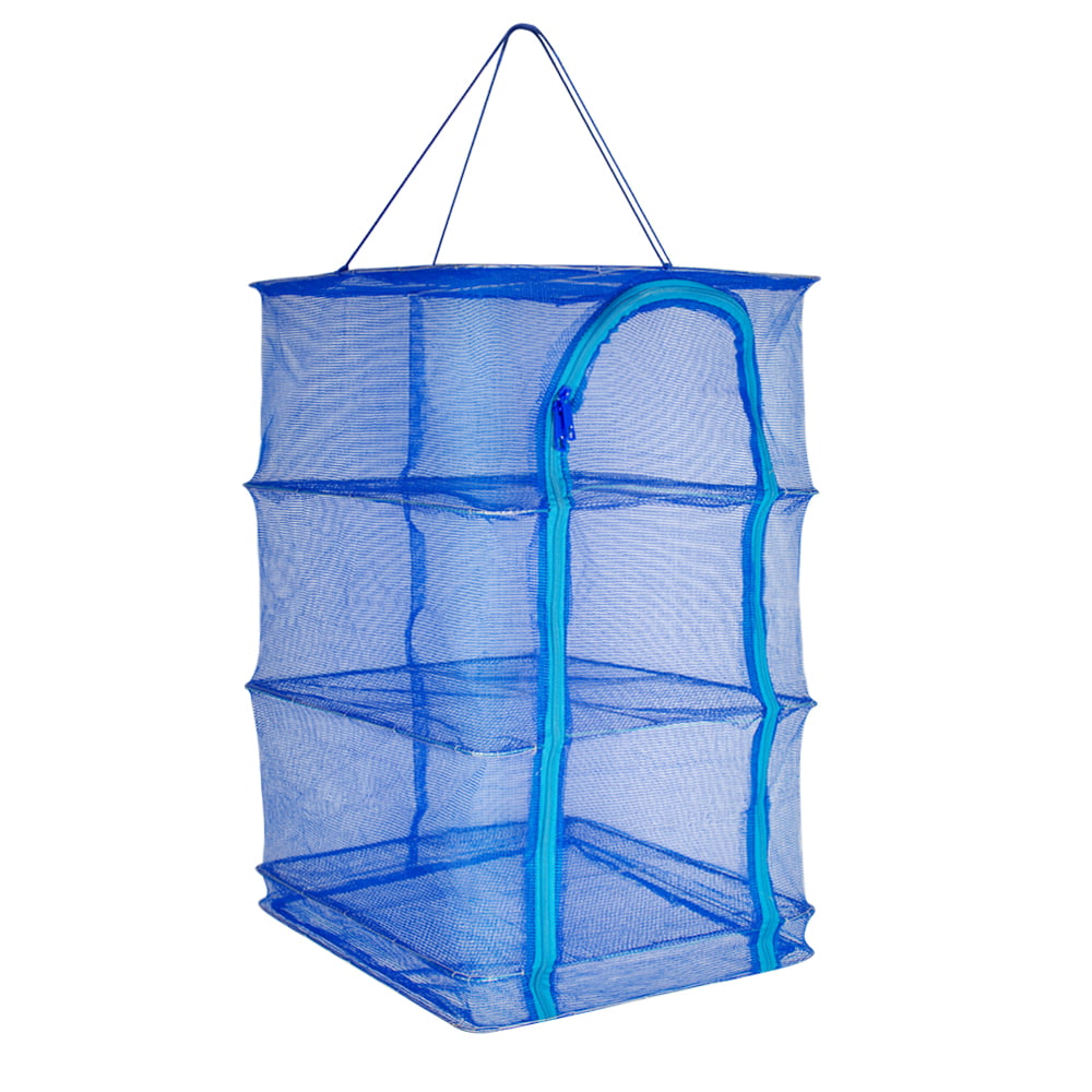 Fish Hanging Net 4 Layers Durable Folding Vegetable Dishes Drying Rack 3 
