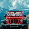 thumbnail image 3 of Uorisanigo Windshield Sunshade Sun Shade Floral Hummingbird Print Heat Shield Compatible with Jeep Wrangler JK JKU JL JLU1997-2024, Sun Visor Mat Protection for Car Interior, 3 of 7