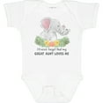 thumbnail image 3 of Inktastic I'll Never Forget That My Great Aunt Loves Me Cute Elephants Boys or Girls Baby Bodysuit, 3 of 5