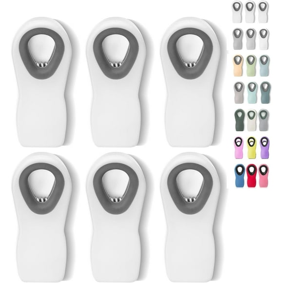 Magnetic Chip Clips, 6 Pack, White Chip Clips, Bag Clips, Food Clips, Bag Clips for Food, Chip Bag Clip, Chip Clips Magnetic, Chip Bag Clips