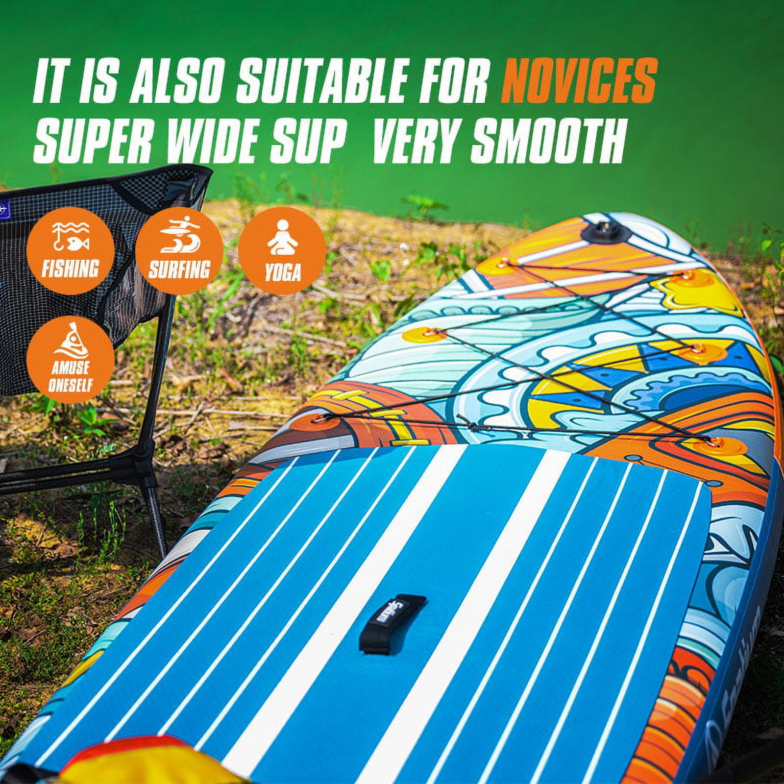 Spatium SUP Paddle Board Inflatable Stand Up Paddle Board with Backpack, Pump,Fins,Safety Rope Aluminum Paddles Mobile Phone Waterproof Bag, Repair Kit Inflatable Paddle Board for Adults Dream