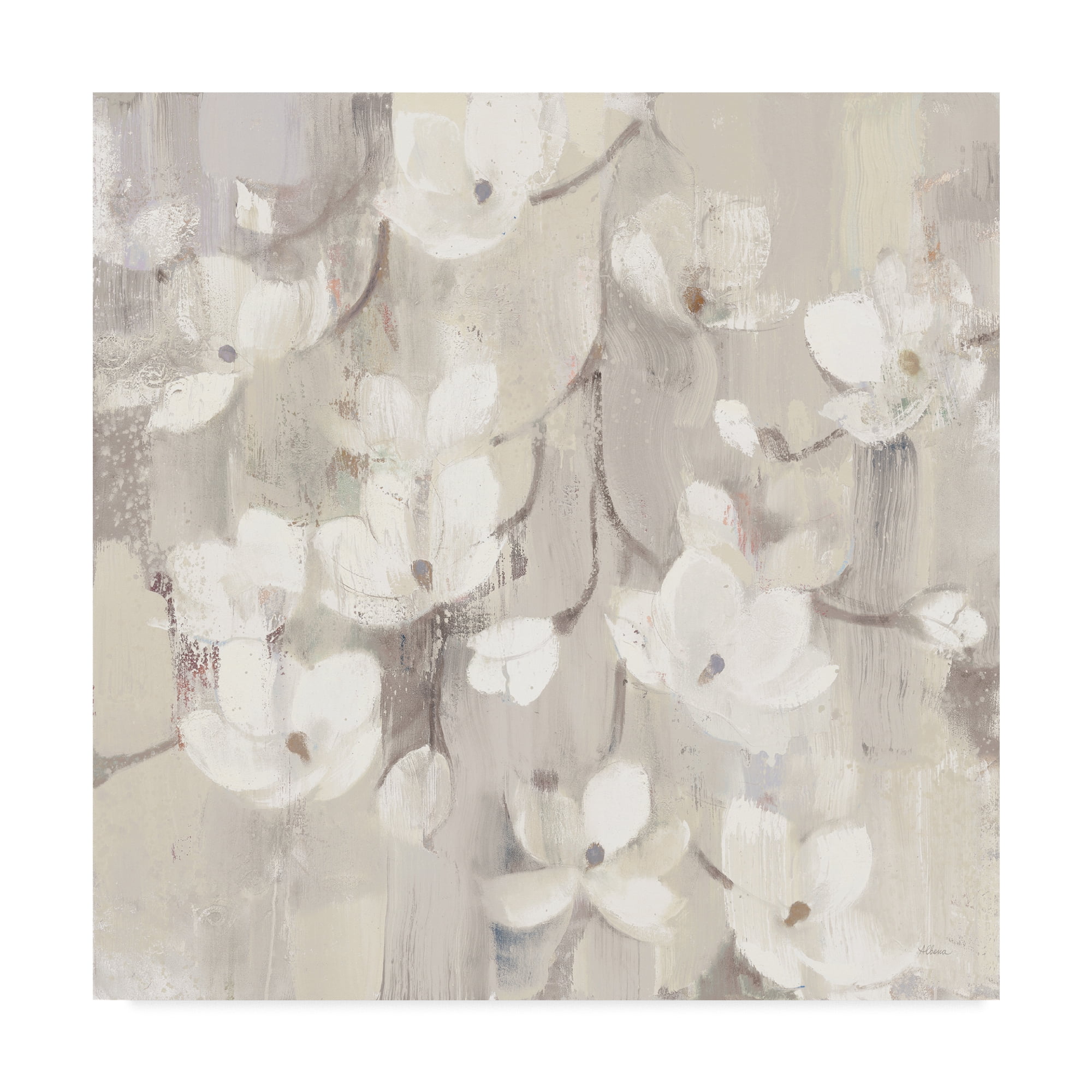 Trademark Fine Art 'Magnolias in Spring II Neutral' Canvas Art by Albena Hristova