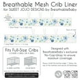 thumbnail image 4 of Sweet Jojo Designs + BreathableBaby Watercolor Floral Blue Pink White Breathable Mesh Crib Liner Pad, 4 of 6