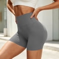 thumbnail image 4 of CQONEPT High Waisted Biker Shorts for Women Tummy Control Fitness Athletic Workout Running Yoga Gym Shorts Dark Gray S, 4 of 5
