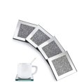 thumbnail image 1 of 4 posavasos cuadrados con pedrería triturada para tazas de café/té, 1 of 5