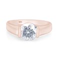 thumbnail image 3 of 1.5 CT Round Cut Lab Created Moissanite Diamond Solitaire Engagement Ring In 14K Rose Gold Plated 925 Sterling Silver (Color: G-H, Clarity: VVS1, 1.50 Cttw) -4, 3 of 6