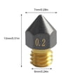 thumbnail image 2 of Boquilla de latón CHT recubierta de PTFE MK8 de alto flujo para Ender-3/Ender-3 Pro (02 mm), 2 of 6