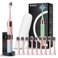 thumbnail image 1 of Cepillo de dientes eléctrico Kuicur portátil con 10 cabezales y funda, 1 of 7