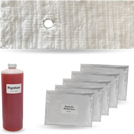 

Insulation Relining Kit for Hero 1 Forge Includes: Superwool XTRA Blanket 8oz Rigidizer Concentrate 2.5lb Satanite Refractory