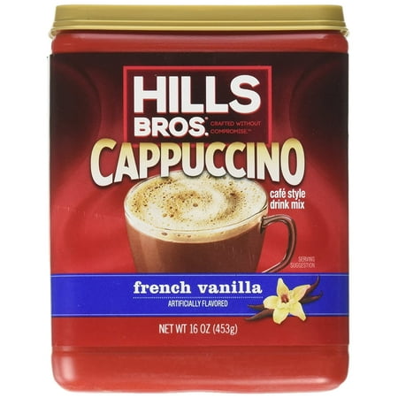 Hills Bros Cappuccino, French Vanilla, 16 Ounce (Pack of 6)