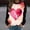 Pink, variant on Elvqul Tops for Women Crew Neck Plus Size Red Love Print Sweatshirts Long Sleeve Pullover Comfortable Tops