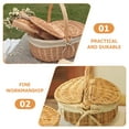 thumbnail image 3 of Eease Wedding Picnic Basket with Lids - Wicker Fruit Basket (Size ), 3 of 4