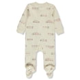 thumbnail image 3 of Carter's Girls' Train Footed Coveralls Color: white/multi Size: 3 months, 3 of 3