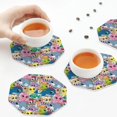 thumbnail image 5 of Kdxio Cartoon Marine Animals Funny Coasters,4 Pcs Leather Coasters,Housewarming Gifts,Protect Furniture from Water Marks Scratch and Damage, 5 of 6