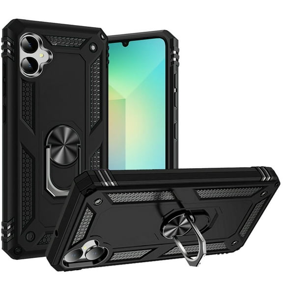 For Samsung A06 Ring Magnetic Kickstand Hybrid - Blue