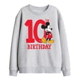 thumbnail image 1 of Disney Boys/Girls Mickey Mouse 10th Birthday Sweatshirt, 1 of 4