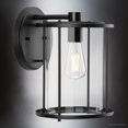 thumbnail image 4 of Luxury Farmhouse Wall Sconce, Small Size: 11.5''H x 9.25''W, with Modern Farmhouse Style Elements, Matte Black Finish, UHP1528 from the Bankstown Collection by Urban Ambiance, 4 of 5