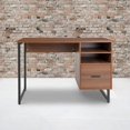 thumbnail image 4 of Bureau d'ordinateur de la collection Lincoln avec une finition à grain de bois rustique, 4 of 6