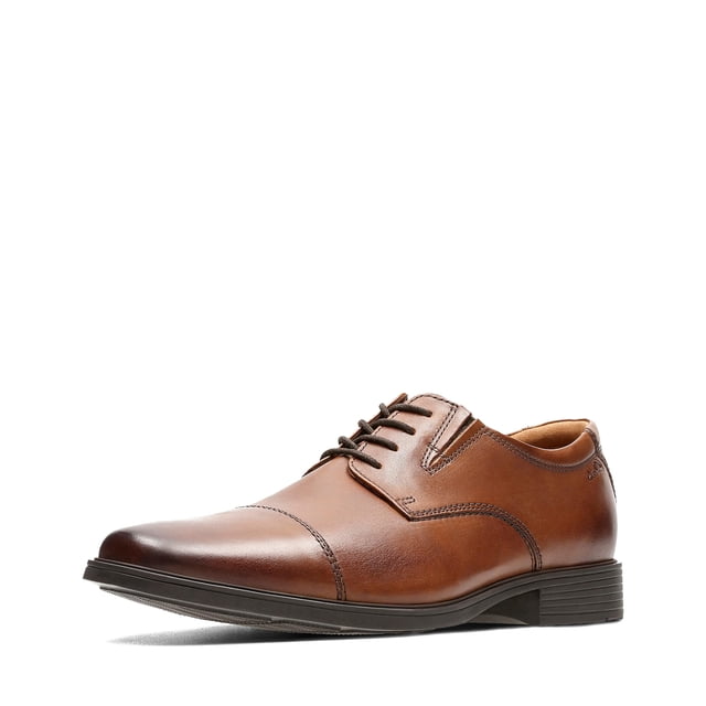 Gorra Oxford Clarks Tilden para hombre en piel color canela oscuro