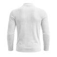 thumbnail image 5 of TOUMENY Men Sweater High Neck Long Sleeve Solid Slim Fit Casual Pullover Winter Knitted Comfortable Workwear Tops White XXXL, 5 of 7