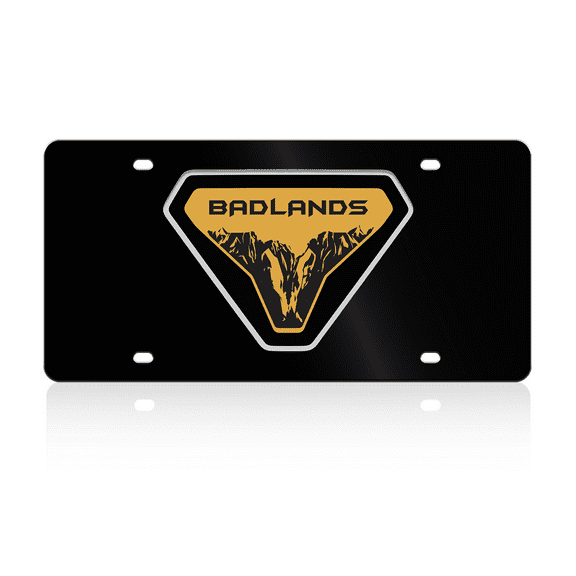 Ford Bronco Badlands Badge Black Acrylic License Plate