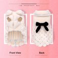 thumbnail image 3 of Greeniant Ropa de invierno para perros con lentejuelas a la moda, abrigo de invierno de piel de lujo elegante para perros con aspecto glamuroso Ropa para mascotas blanco lechoso S, 3 of 6
