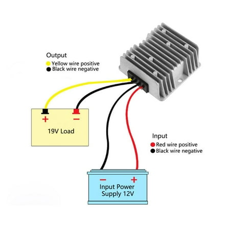 

Tebru DC12V to DC 19V 8A 152W Voltage Step Up Converter Boost Power Module Step Up Voltage Converter DC-to-DC Power Converter