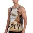 thumbnail image 2 of Rateoe Cute Bulldogs Apply Pattern Sleeveless Gym Shirt Muscle Tee Breathable Workout Shirt Slim-Fit Tank Quick Dry Fit Muscle Tank Top Bodybuilding Sleeveless T Shirt-XX-Large, 2 of 7