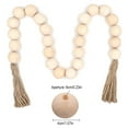 thumbnail image 5 of Large Wood Bead Garland Decorative Beads with Tassels, 49.2" Long Wooden Beads Garland, Coffee Table Decor, Perfect Boho Farmhouse Bookshelf Mantel Tray Centerpiece Ornament, 5 of 5